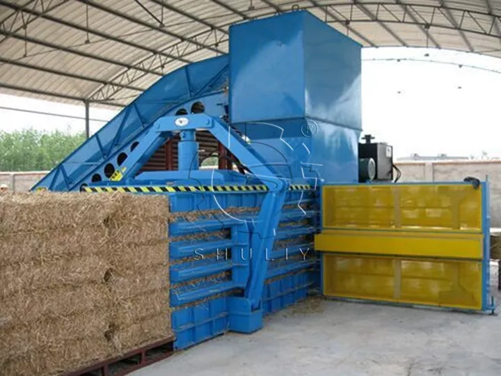 horizontal cardboard baling machine