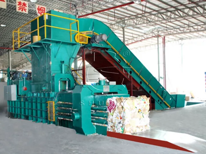 horizontal hydraulic baler