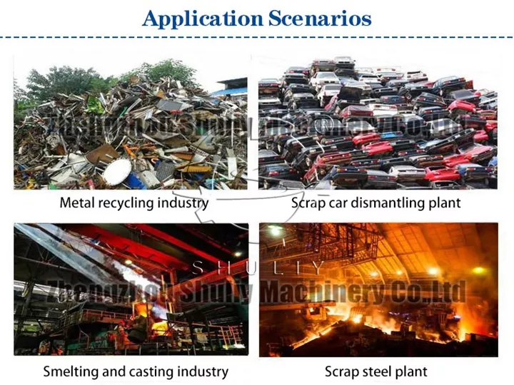 Aplicaciones de la máquina cizalla hidráulica de metal.