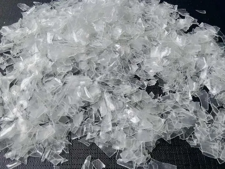 dried plastic flakes