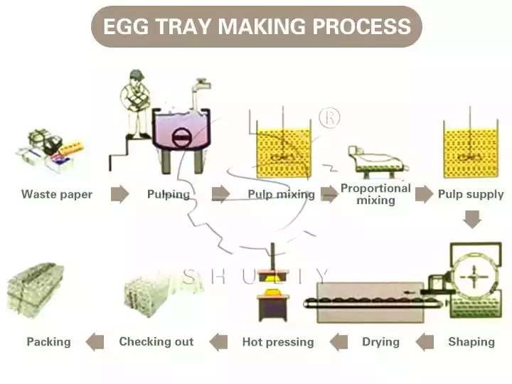 egg tray making process