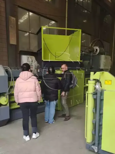 hydraulic baler machine customer visit