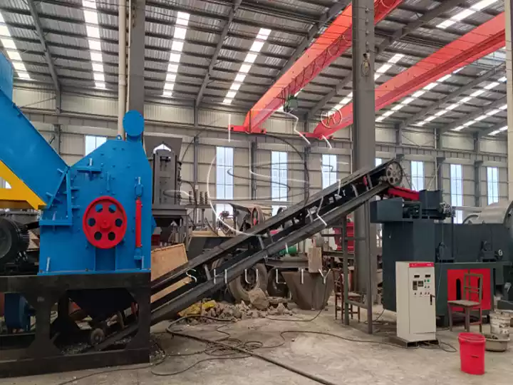 waste metal crushing and separation line