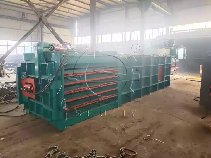 horizontal tire baler machine