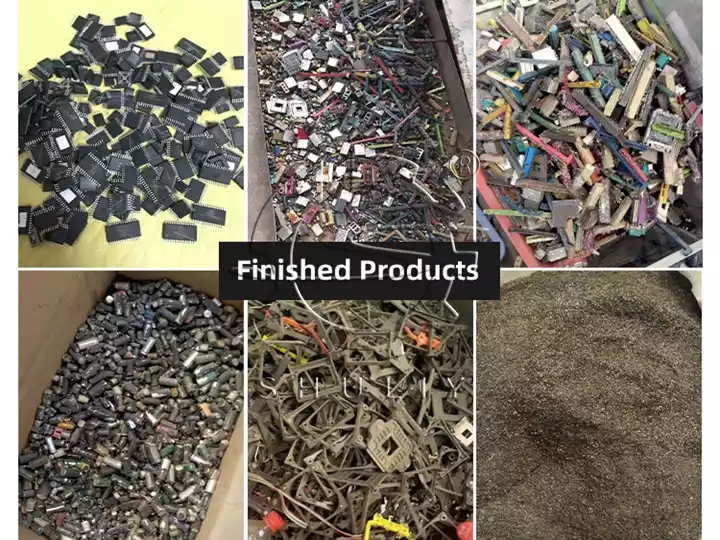 printed circuit board dismantler finished products