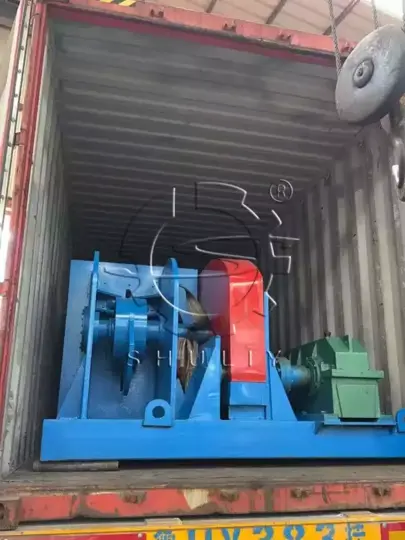OTR tyre recycling machines loading site