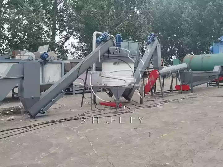PET hot washing line