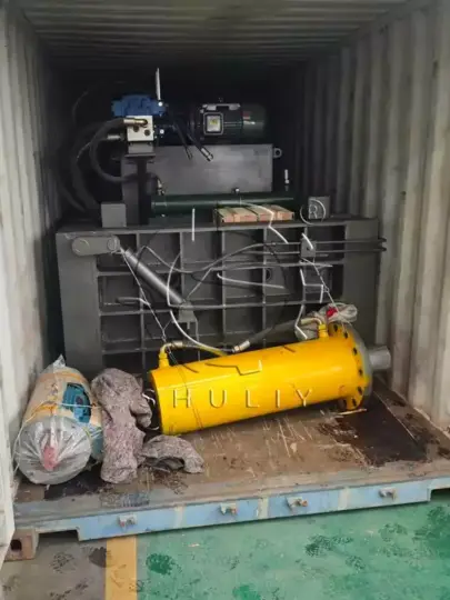 scrap metal compacting baler