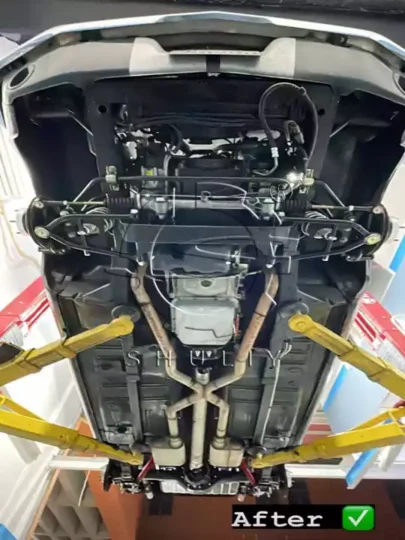 car chassis dry ice cleaning result