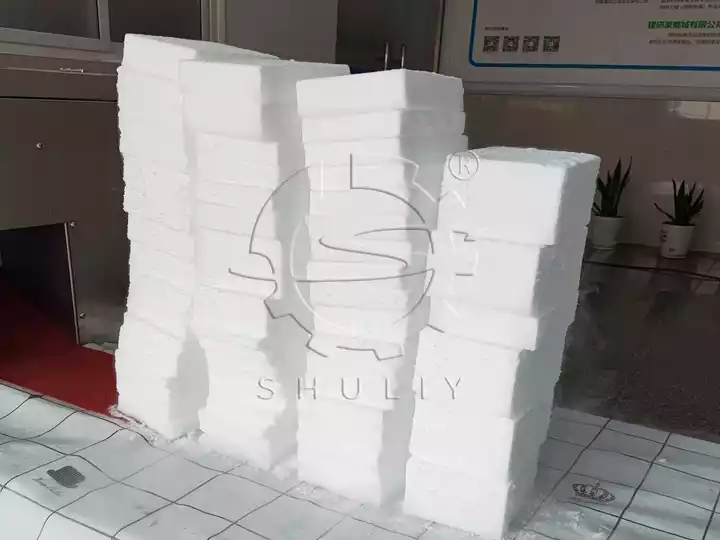 dry ice block production
