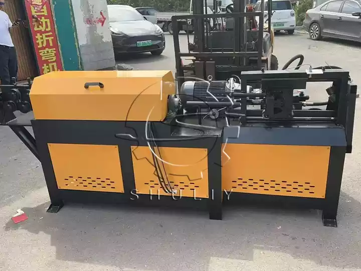 deformed bar straightening and cutting machine