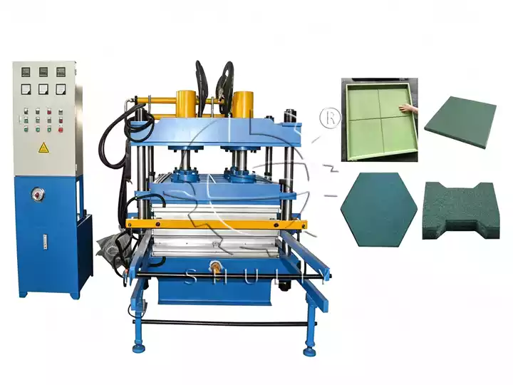 rubber tiles making machine vulcanizing press