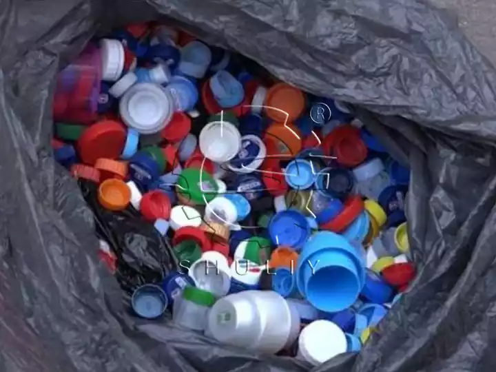mixed plastic bottle caps hard plastic scrap