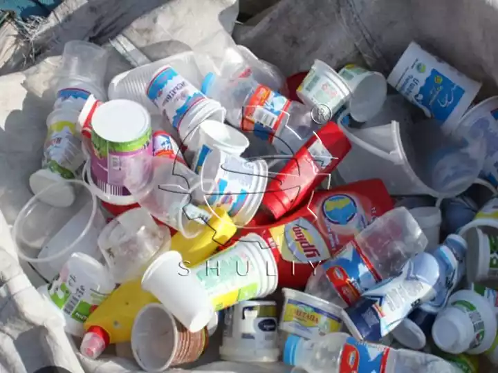 waste rigid plastic cup and container scrap